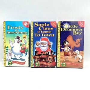 Golden Books Holiday Classics VHS Set Frosty Santa Little Drummer Boy New Sealed